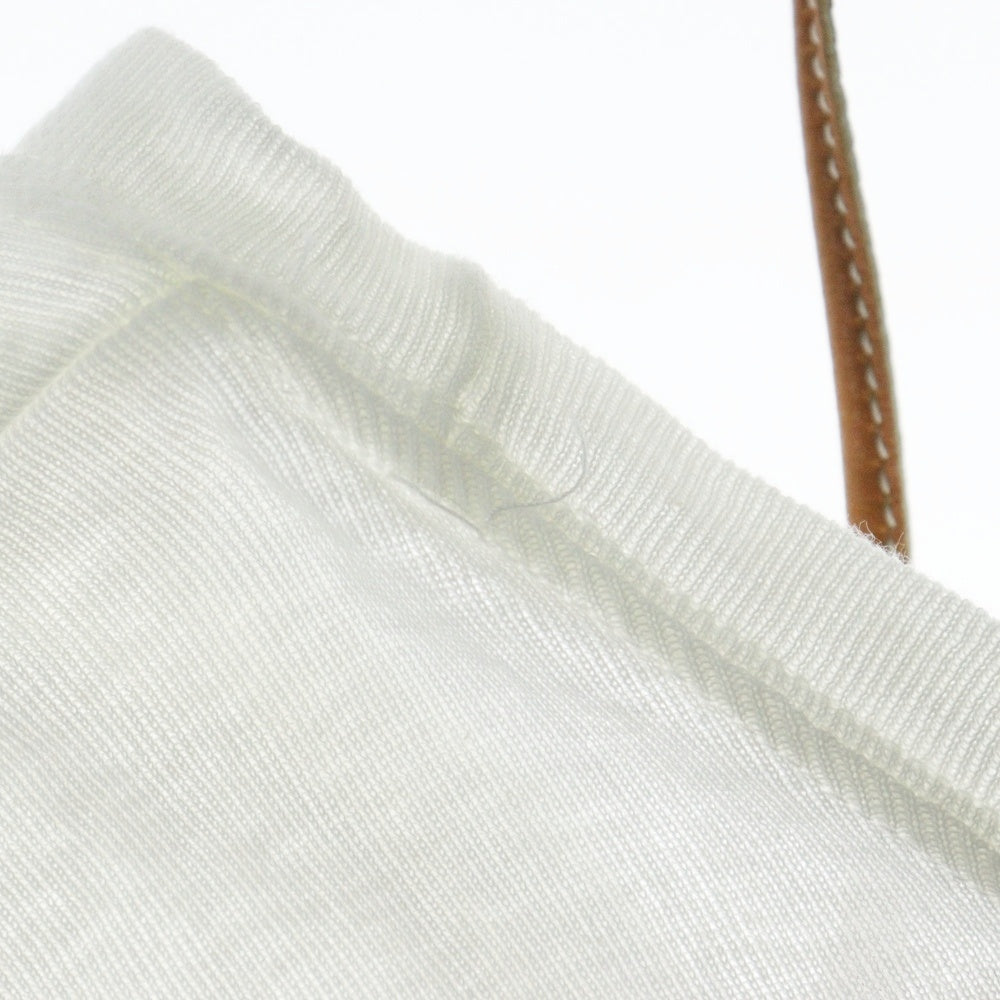 UNDERCOVER(アンダーカバー) 10SS LESS BUT BETTER期 フロントプリント アシンメトリー 5分丈 半袖Tシャツ カットソー アイボリー E1807 レディース