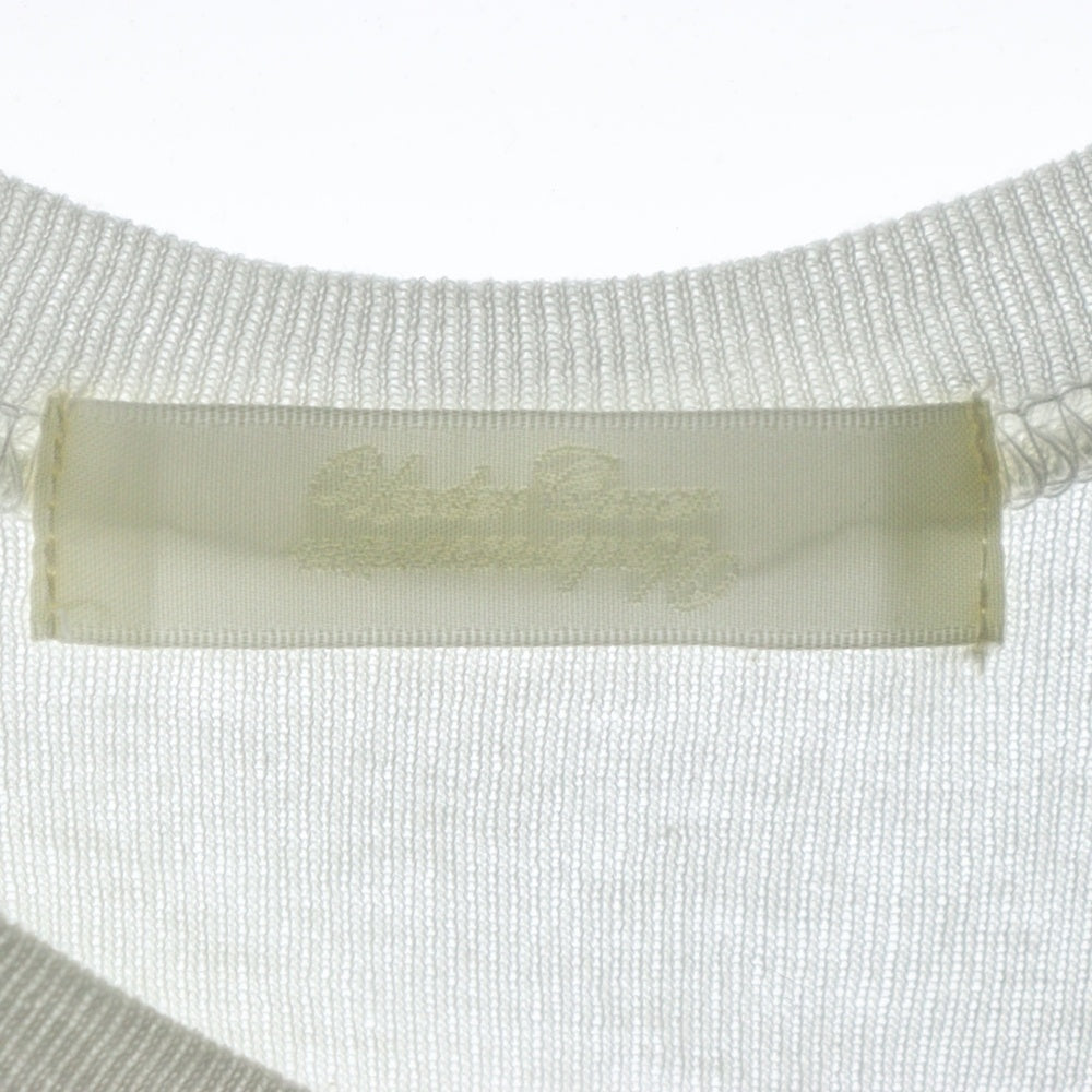 UNDERCOVER(アンダーカバー) 10SS LESS BUT BETTER期 フロントプリント アシンメトリー 5分丈 半袖Tシャツ カットソー アイボリー E1807 レディース