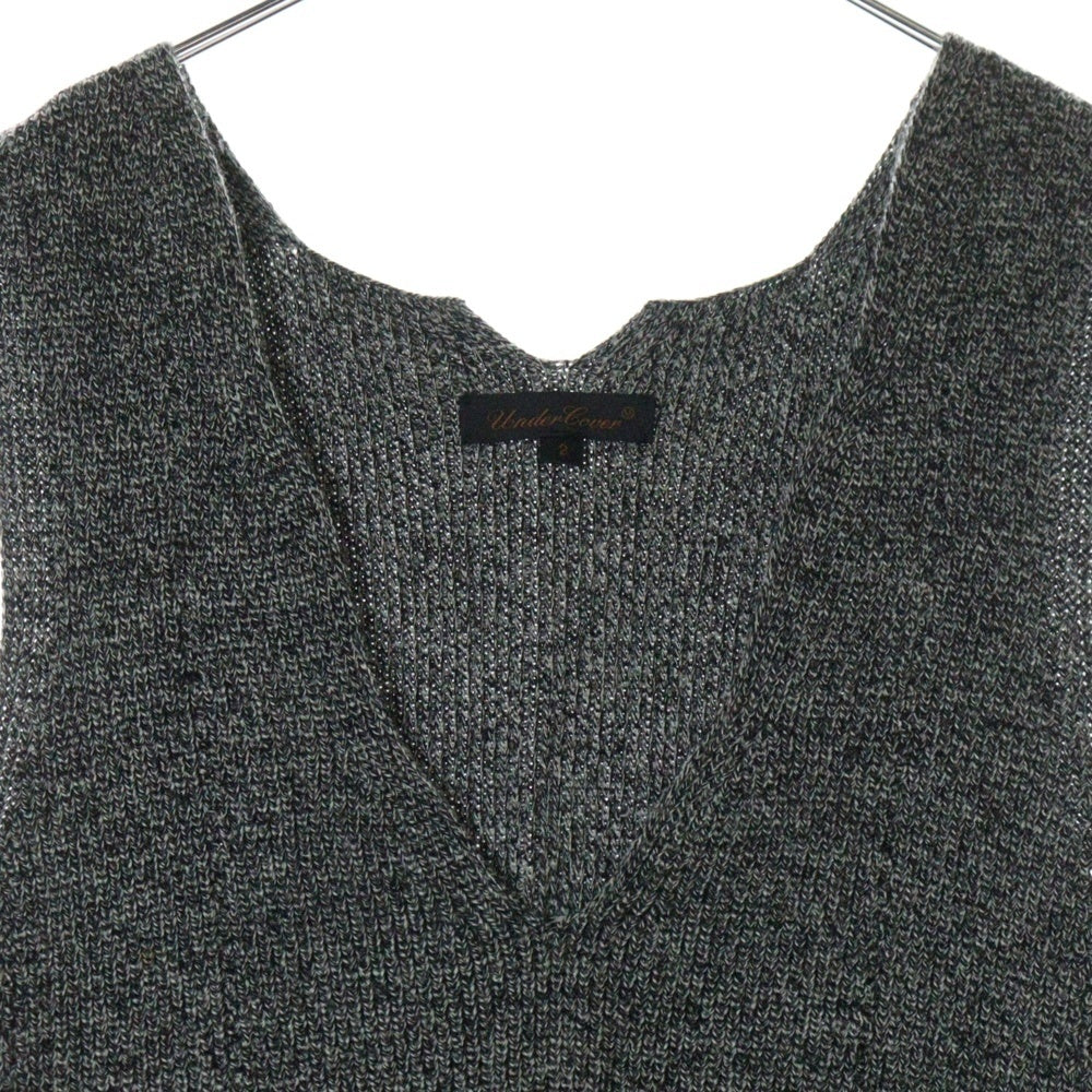 UNDERCOVER(アンダーカバー) 07AW ニットとハイテク期 ノースリーブ ウール ニット ワンピース グレー レディース 7A67-0P5