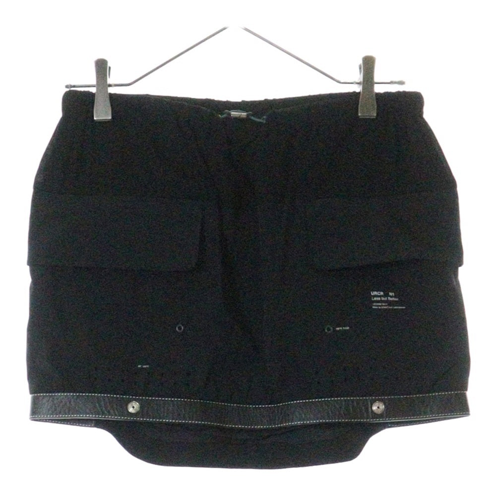 UNDERCOVER(アンダーカバー) 10SS LESS BUT BETTER期 レザー切り替え シルク ミニスカート レディース E1602