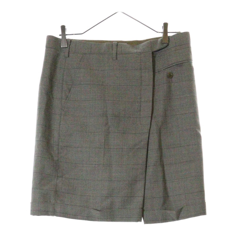 UNDERCOVER(アンダーカバー) 12AW チェック柄 ミディアム スカート グレー レディース J1603-1