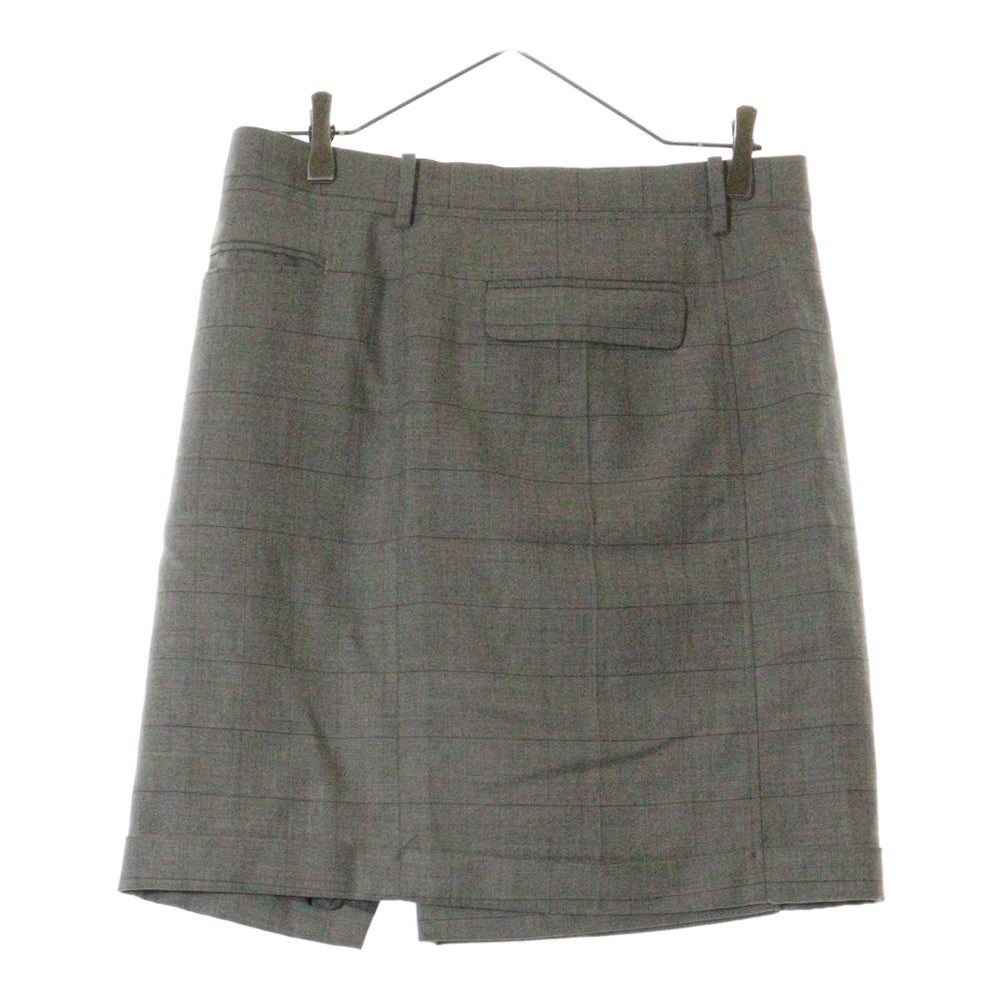 UNDERCOVER(アンダーカバー) 12AW チェック柄 ミディアム スカート グレー レディース J1603-1