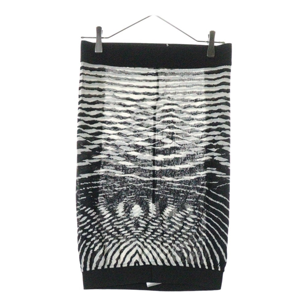 Martin Margiela(マルタンマルジェラ) 08SS ここのえ期 白タグ 総柄 シルク レーヨン オープンバック ノースリーブトップス カットソー ブラック/ホワイト レディース 20755