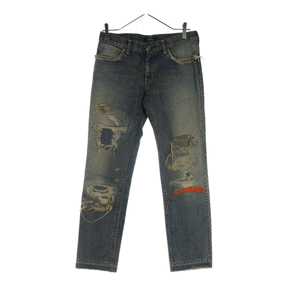 UNDERCOVER(アンダーカバー) But Beautiful期 復刻 64 ダメージ加工カットオフ スキニーデニムパンツ インディゴ D9501 レディース
