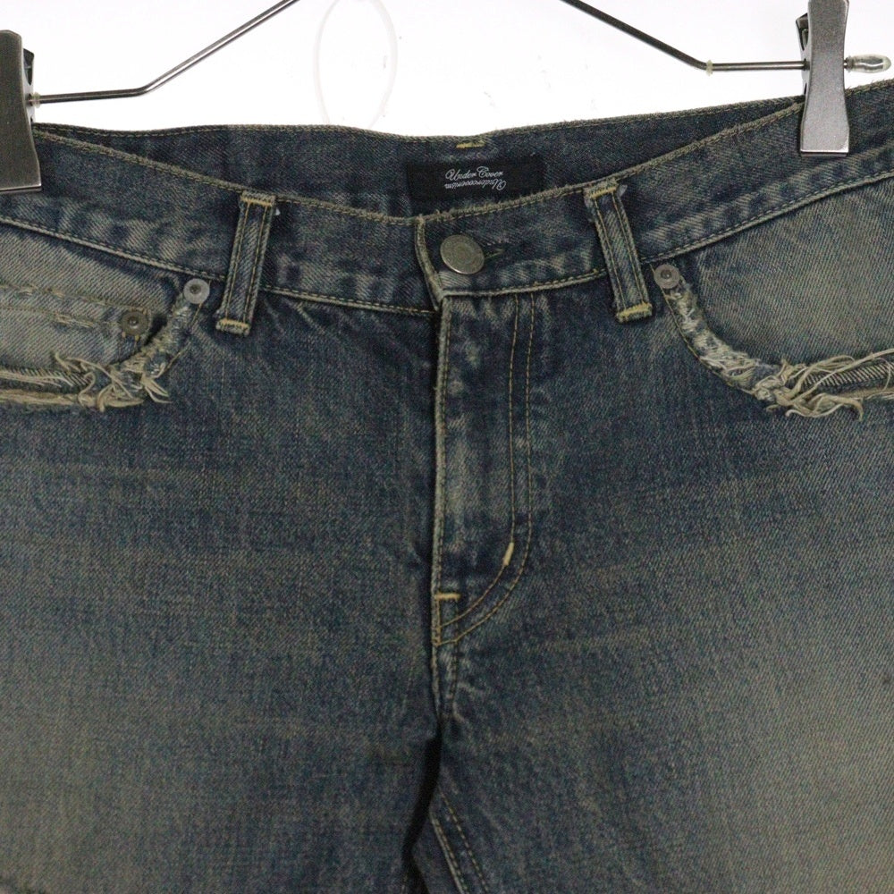 UNDERCOVER(アンダーカバー) But Beautiful期 復刻 64 ダメージ加工カットオフ スキニーデニムパンツ インディゴ D9501 レディース