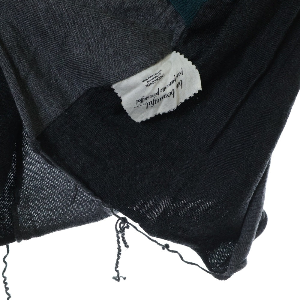 UNDERCOVER(アンダーカバー) 04AW But Beautiful期 ドッキング ウールニットセーター グリーン B39-K2 レディース