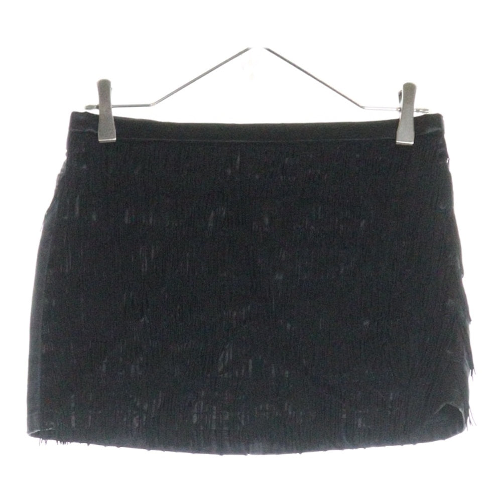 UNDERCOVER(アンダーカバー) 11AW フリンジ デニムスカート ブラック G1604 レディース