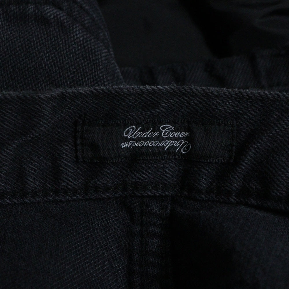 UNDERCOVER(アンダーカバー) 11AW フリンジ デニムスカート ブラック G1604 レディース