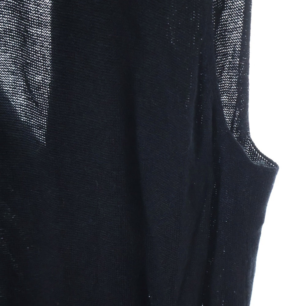 Maison Martin Margiela(メゾンマルタンマルジェラ) ここのえ期 白タグ ドローコード ノースリーブ ニットセーター ブラック 00948 レディース
