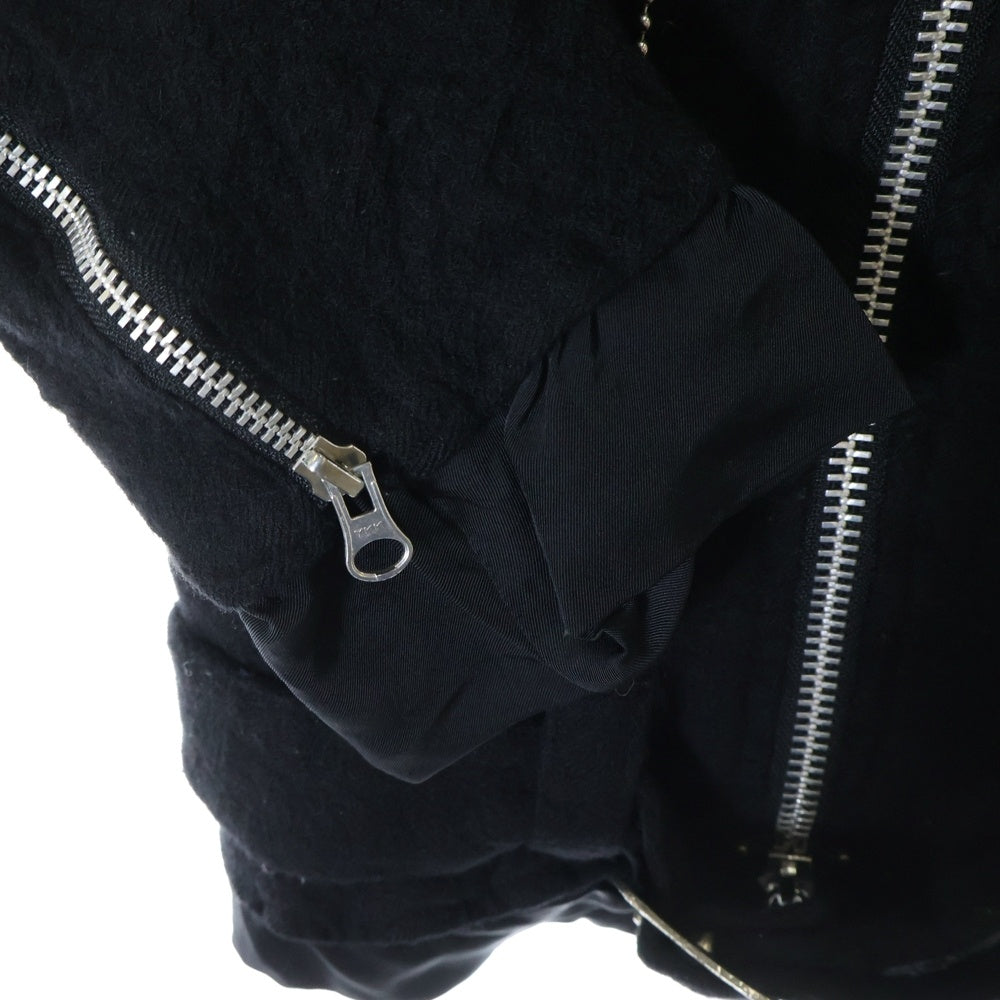 JUNYA WATANABE COMME des GARCONS(ジュンヤワタナベ コムデギャルソン) ウール ダブルライダース ジャケット ブラック JT-J029 AD2007 レディース