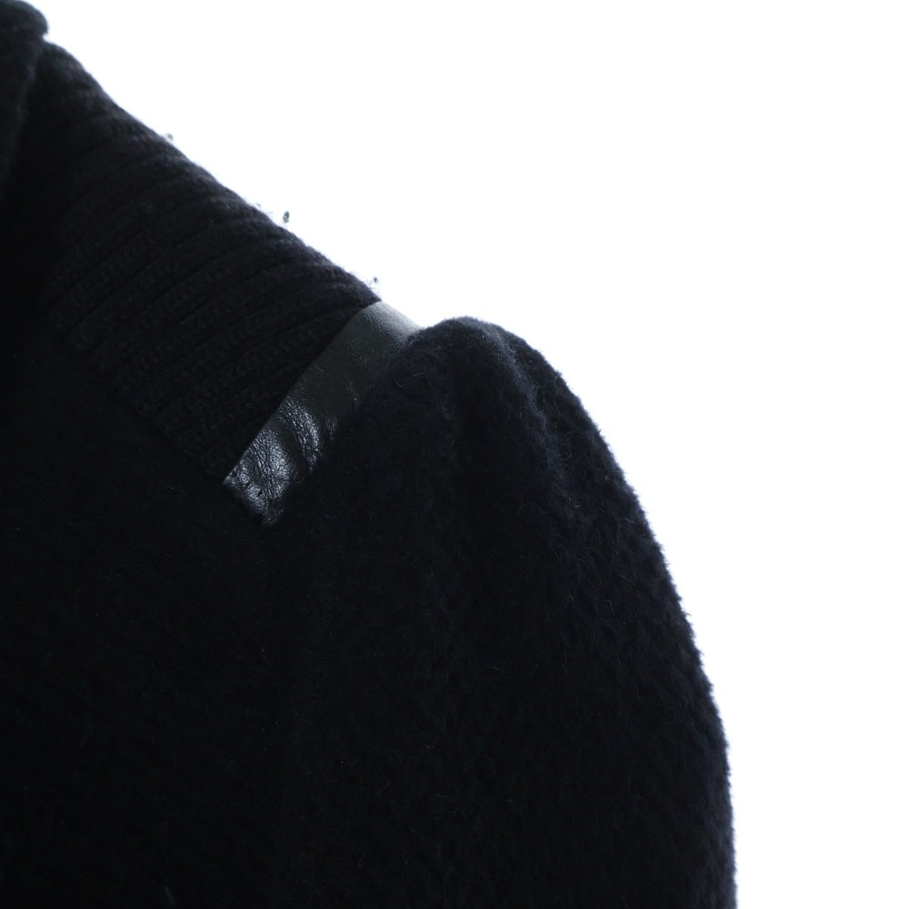 UNDERCOVER(アンダーカバー) ウィンドストッパー パワーショルダー ウール ステンカラーコート ブラック D1302 レディース