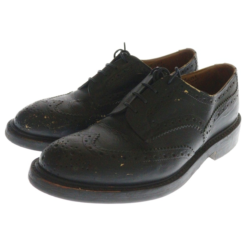 Tricker's(トリッカーズ) ウィングチップ レザー ダービー ドレスシューズ ブラック
