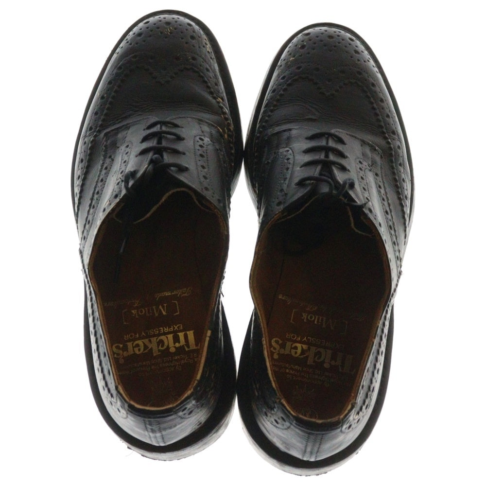 Tricker's(トリッカーズ) ウィングチップ レザー ダービー ドレスシューズ ブラック