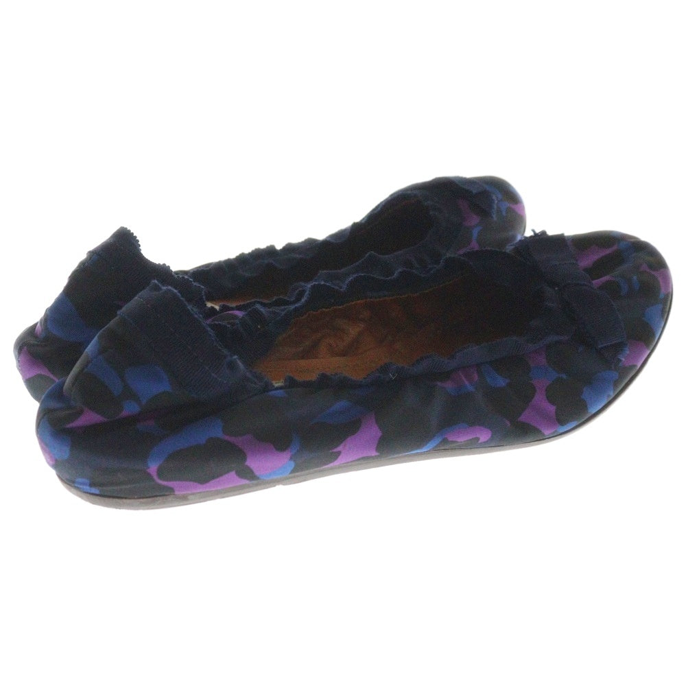 LANVIN(ランバン) カモ柄 バレリーナ シューズ ブルー レディース