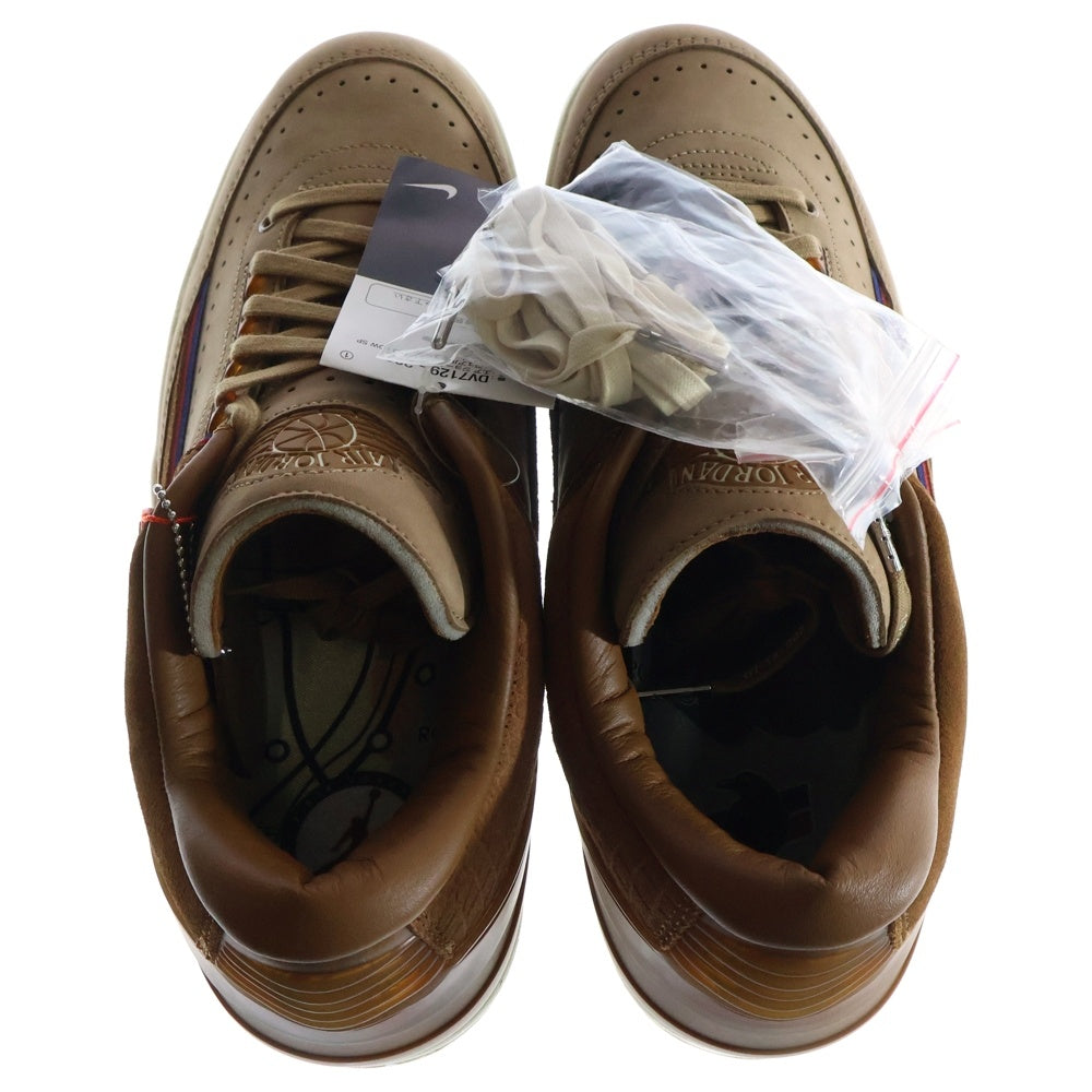 NIKE(ナイキ) ×TWO 18 AIR JORDAN 2 RETRO LOW SP TAN ツーエイティーン エアジョーダン2 レトロ タン ローカットスニーカー ブラウン US11/29cm DV7129-222