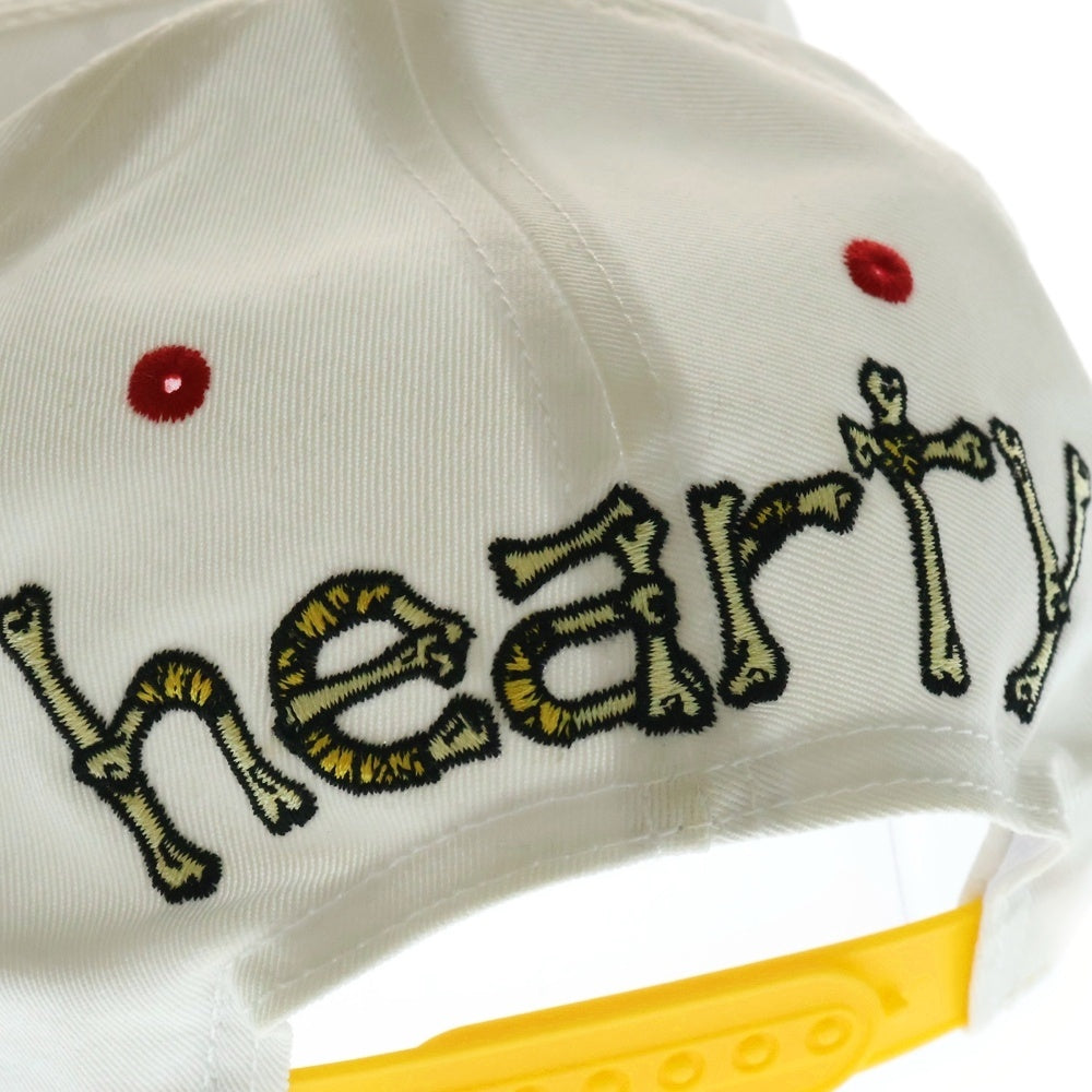 drew house(ドリューハウス) 21SS HEARTY SNAPBACK HAT ハーティ スカルエンブロイダリー スナップバック ハット キャップ 帽子 レッド/ホワイト