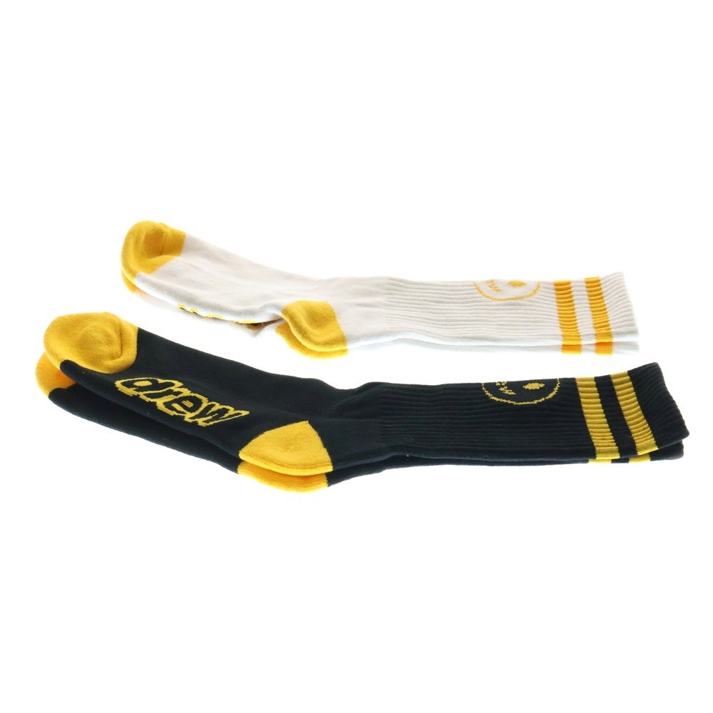 drew house(ドリューハウス) 2PACK MASCOT STRIPE SOCKS マスコット ストライプ ソックス 2足セット ホワイト/ブラック