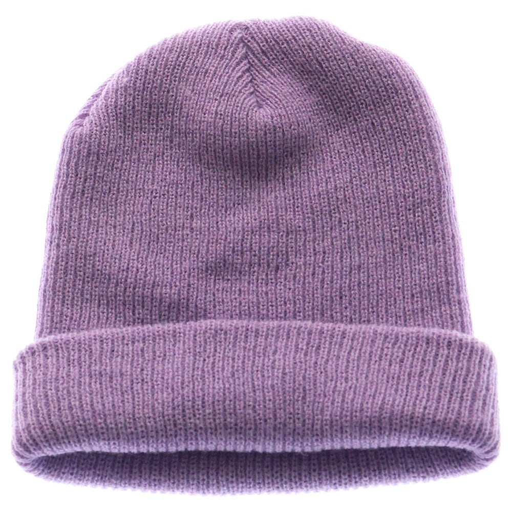 drew house(ドリューハウス) SECRET SOFT RIB BEANIE シークレット ソフトリブ ロゴエンブロイダリー ビーニー ニット帽 帽子 パープル
