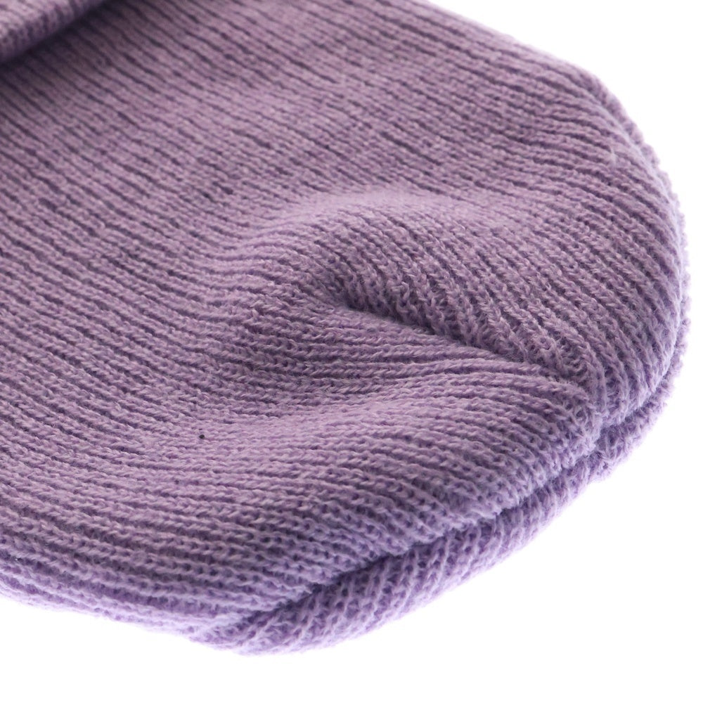 drew house(ドリューハウス) SECRET SOFT RIB BEANIE シークレット ソフトリブ ロゴエンブロイダリー ビーニー ニット帽 帽子 パープル