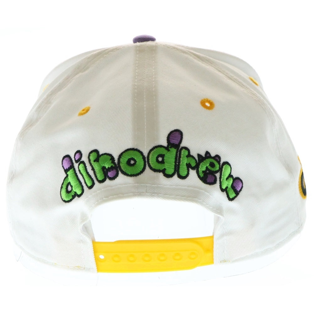 drew house(ドリューハウス) 21AW DINODREW SNAPBACK HAT ディノドリュー エンブロイダリー スナップバック 5パネルハット キャップ 帽子 パープル/ホワイト