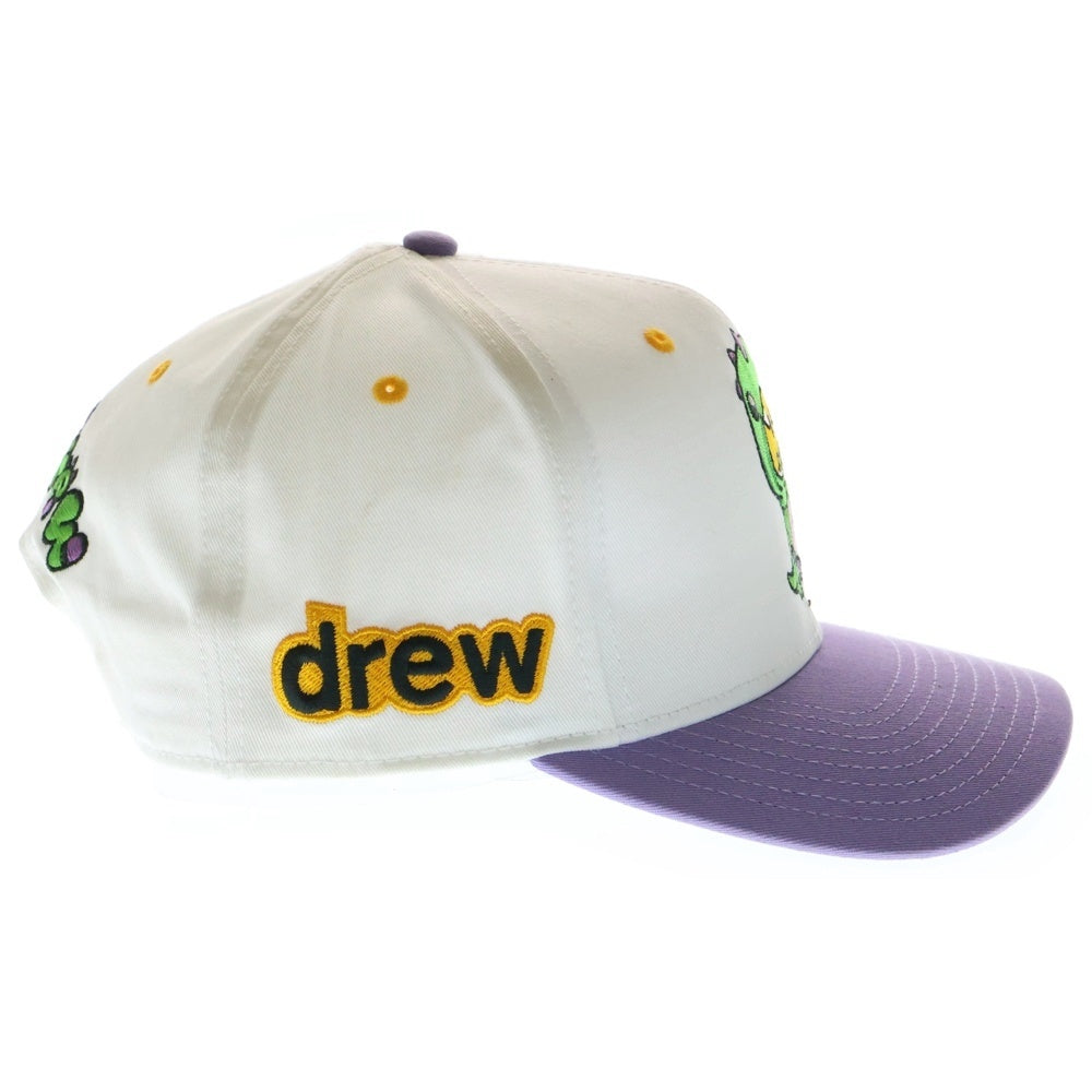 drew house(ドリューハウス) 21AW DINODREW SNAPBACK HAT ディノドリュー エンブロイダリー スナップバック 5パネルハット キャップ 帽子 パープル/ホワイト