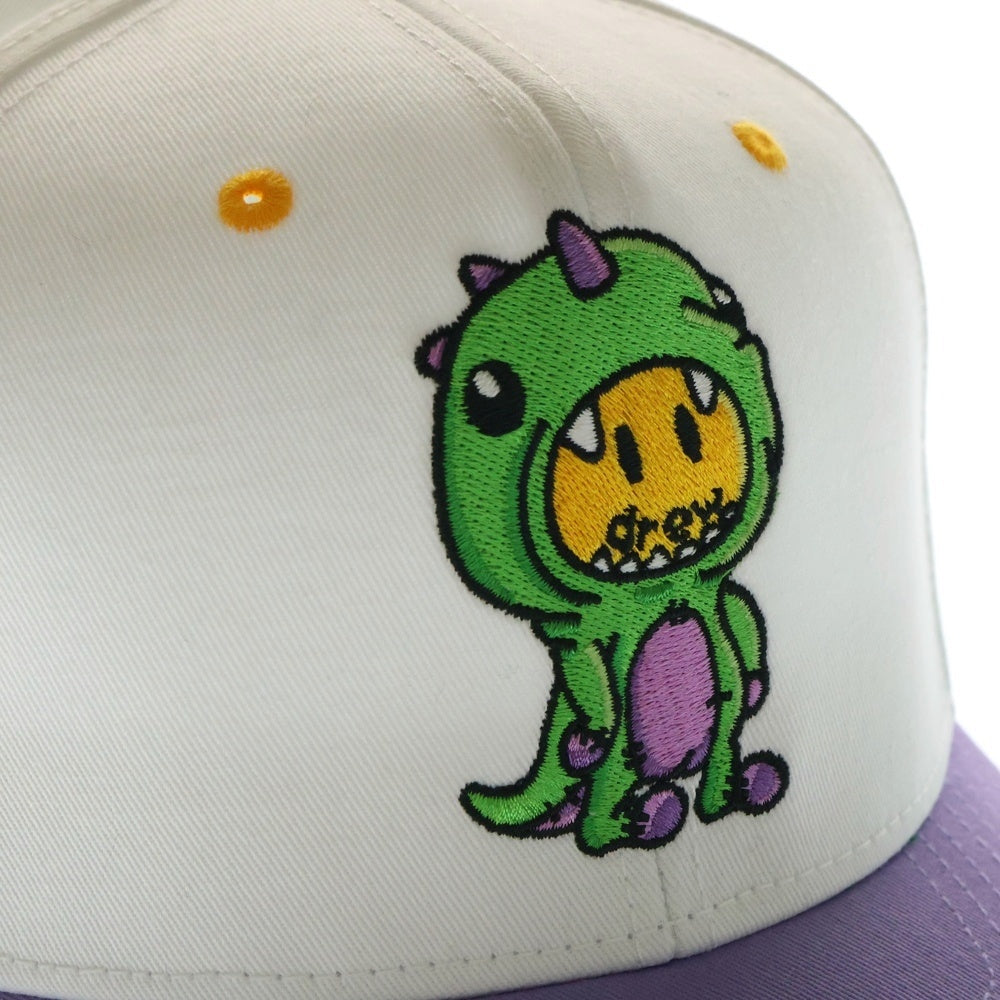 drew house(ドリューハウス) 21AW DINODREW SNAPBACK HAT ディノドリュー エンブロイダリー スナップバック 5パネルハット キャップ 帽子 パープル/ホワイト
