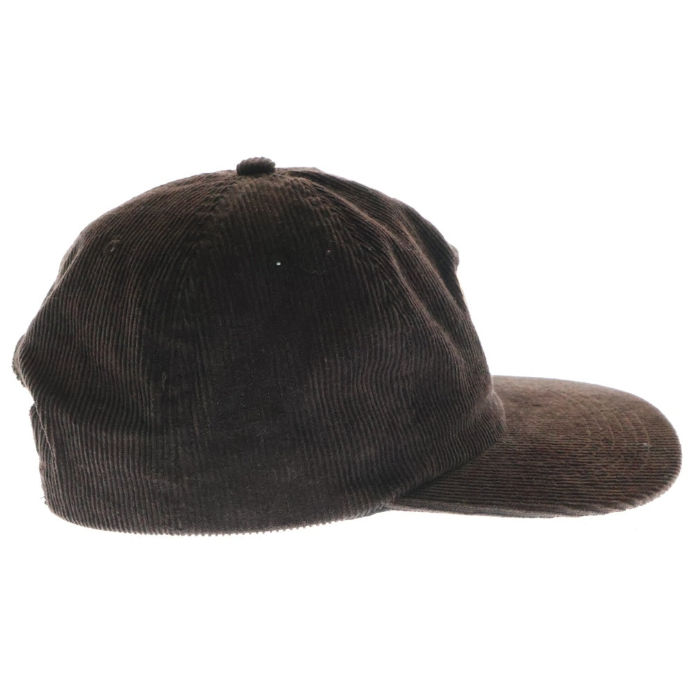 drew house(ドリューハウス) ロゴパッチ 6パネル コーデュロイ キャップ 帽子 ブラウン