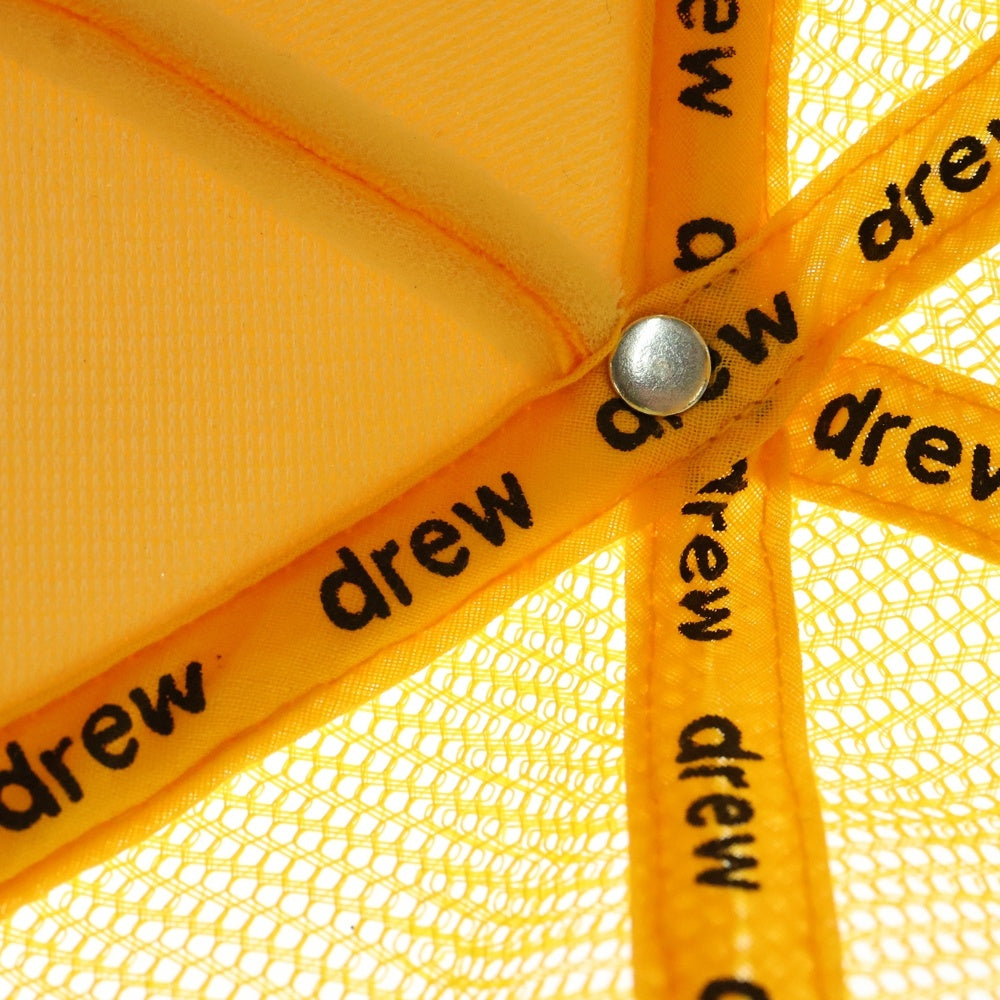 drew house(ドリューハウス) MASCOT TRUCKER HAT マスコット ロゴエンブロイダリー トラッカー ハット メッシュキャップ 帽子 イエロー