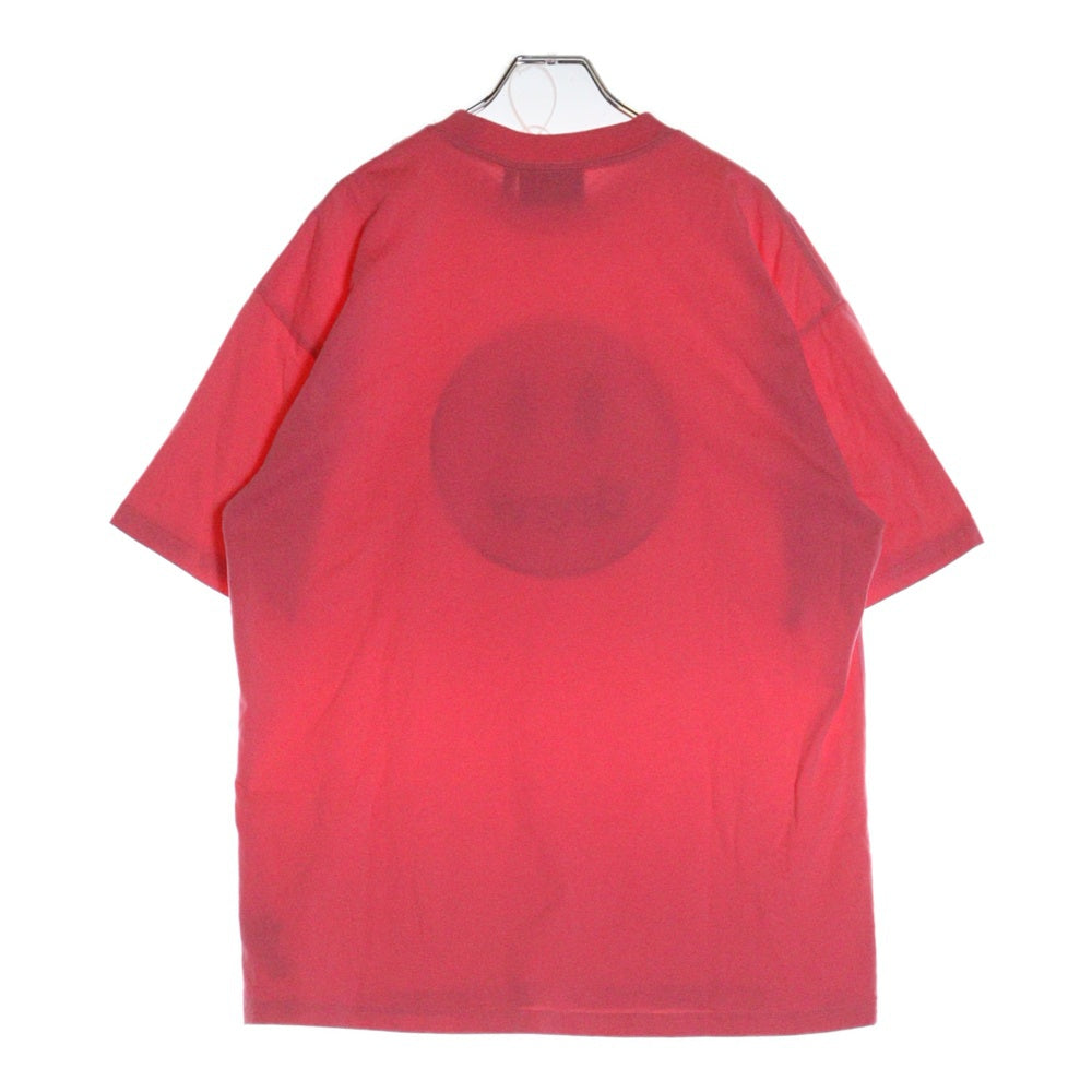 drew house(ドリューハウス) マスコット フロントロゴプリント クルーネック半袖Tシャツ カットソー ピンク/イエロー