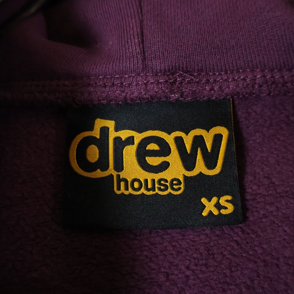 drew house(ドリューハウス) 21AW SCRIBBLE EMBROIDERY HOODIE スクリブル エンブロイダリー フロントロゴ プルオーバー スウェットパーカー パープル