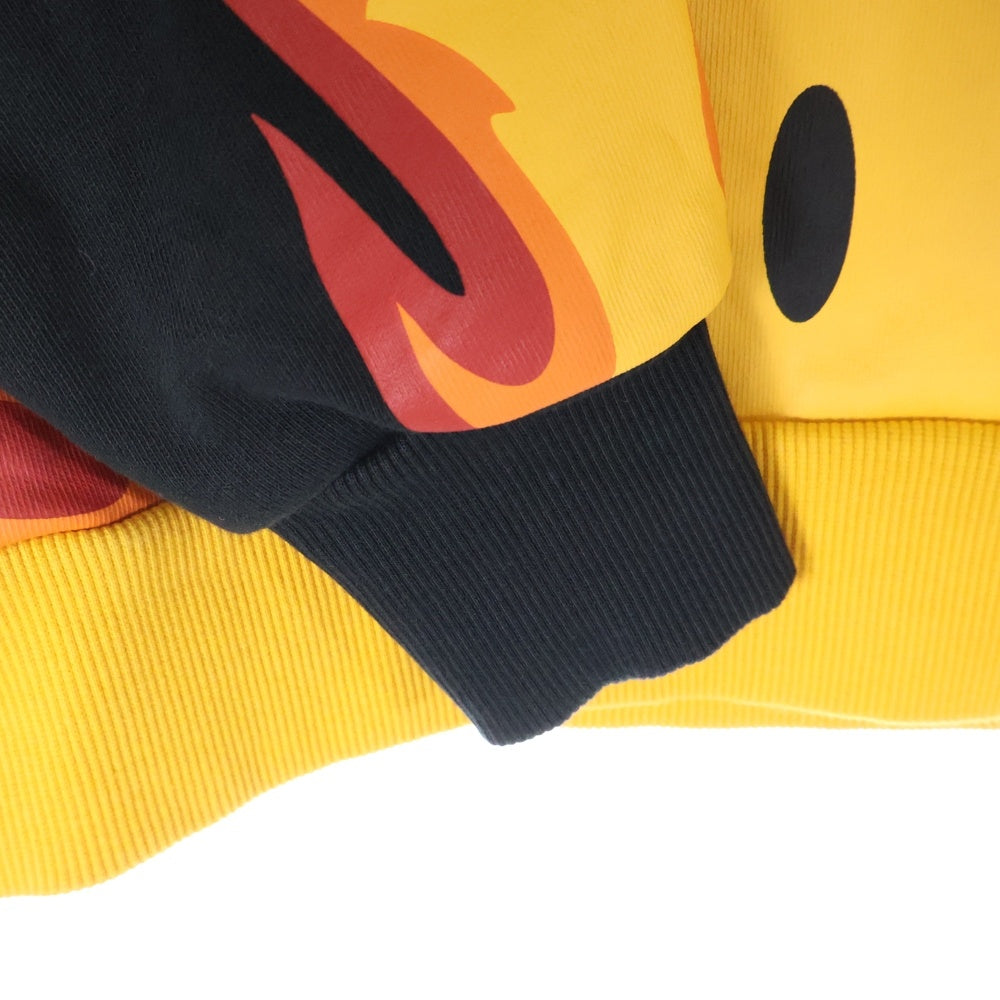 drew house(ドリューハウス) 22AW FIRE HOODIE ファイアー フロントロゴ プルオーバー スウェットパーカー ブラック/レッド