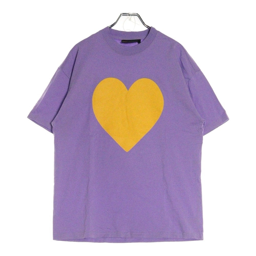 drew house(ドリューハウス) LOVE S/S TEE ハートプリント ラブ クルーネック半袖Tシャツ カットソー パープル/イエロー