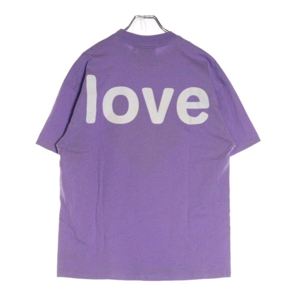 drew house(ドリューハウス) LOVE S/S TEE ハートプリント ラブ クルーネック半袖Tシャツ カットソー パープル/イエロー