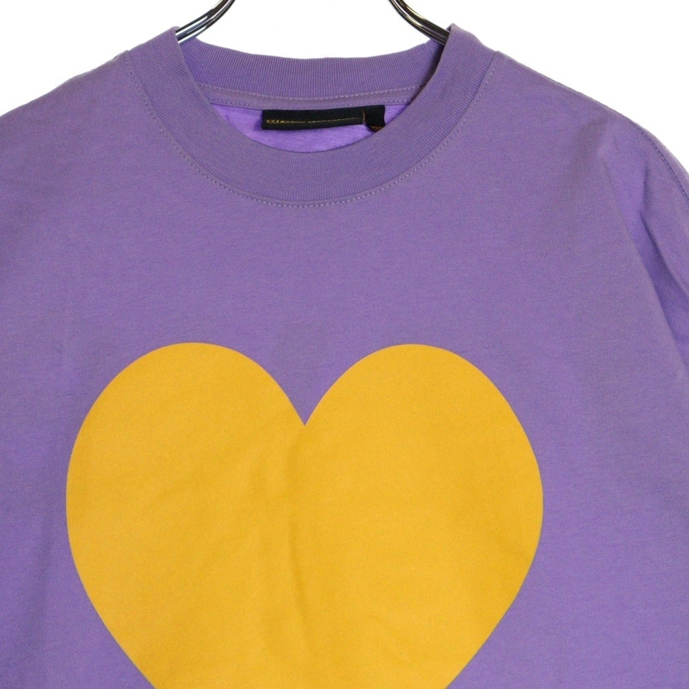 drew house(ドリューハウス) LOVE S/S TEE ハートプリント ラブ クルーネック半袖Tシャツ カットソー パープル/イエロー