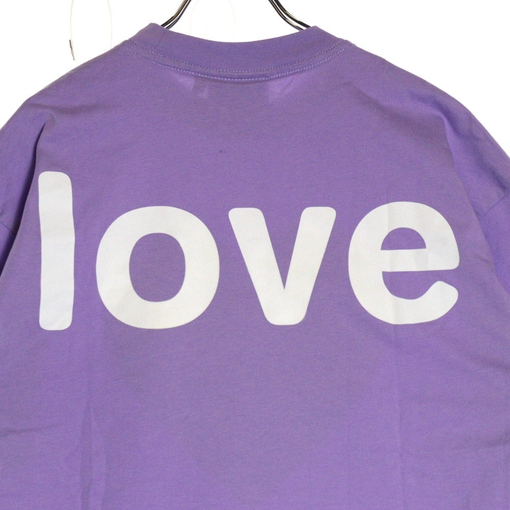 drew house(ドリューハウス) LOVE S/S TEE ハートプリント ラブ クルーネック半袖Tシャツ カットソー パープル/イエロー