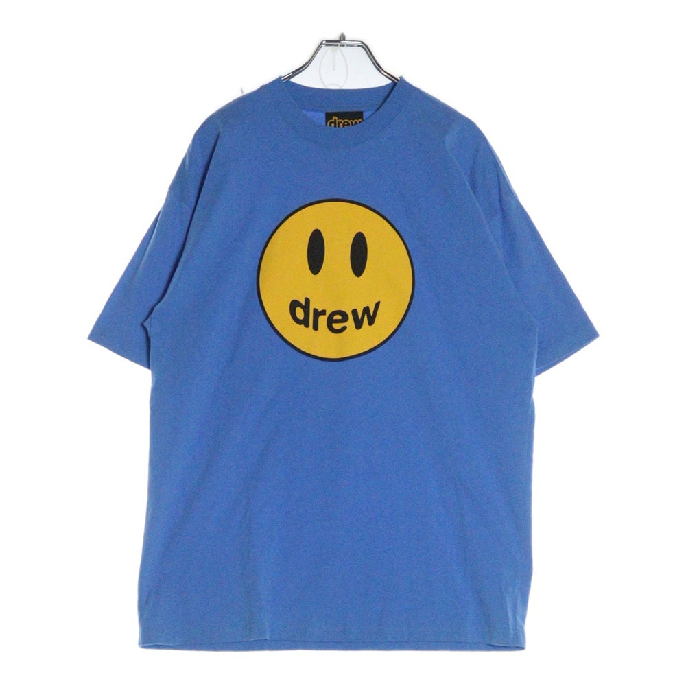 drew house(ドリューハウス) マスコット フロントロゴプリント クルーネック半袖Tシャツ カットソー ブルー/イエロー