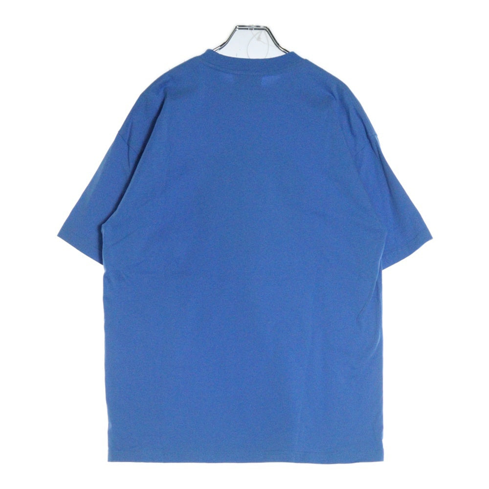 drew house(ドリューハウス) マスコット フロントロゴプリント クルーネック半袖Tシャツ カットソー ブルー/イエロー