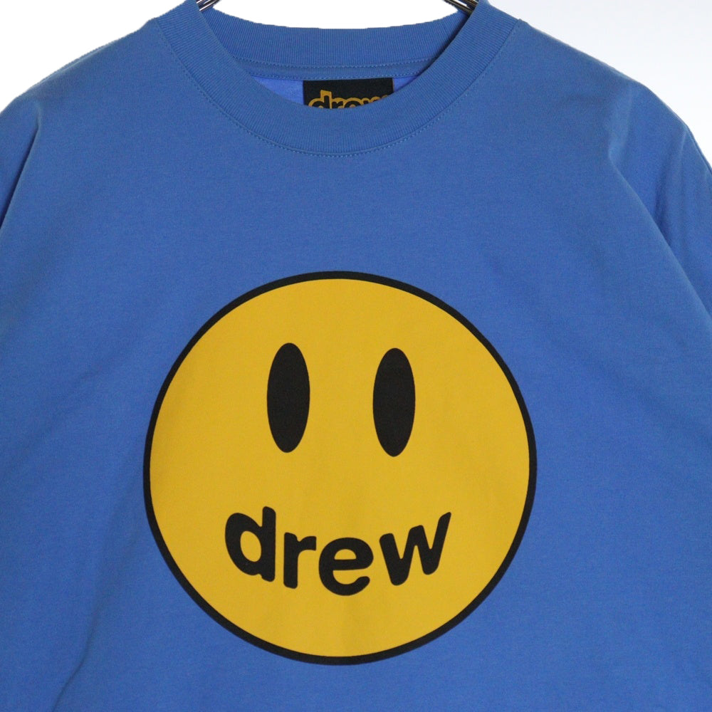 drew house(ドリューハウス) マスコット フロントロゴプリント クルーネック半袖Tシャツ カットソー ブルー/イエロー
