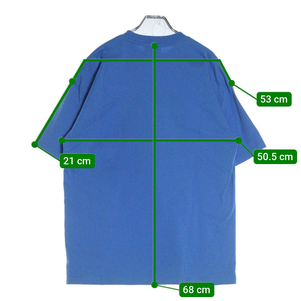 drew house(ドリューハウス) マスコット フロントロゴプリント クルーネック半袖Tシャツ カットソー ブルー/イエロー
