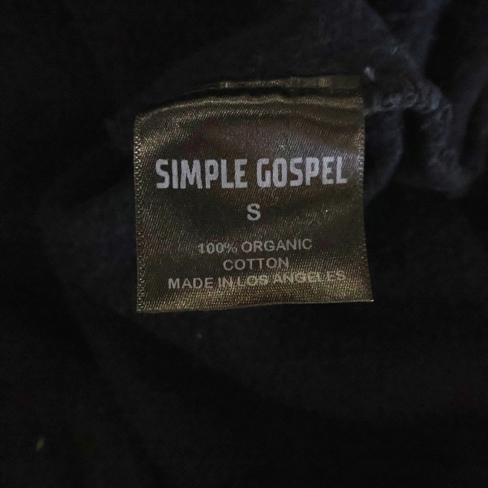 SIMPLE GOSPEL(シンプルゴスペル) RACISM IS EVIL フロントプリント プルオーバー スウェットパーカー フーディ ブラック