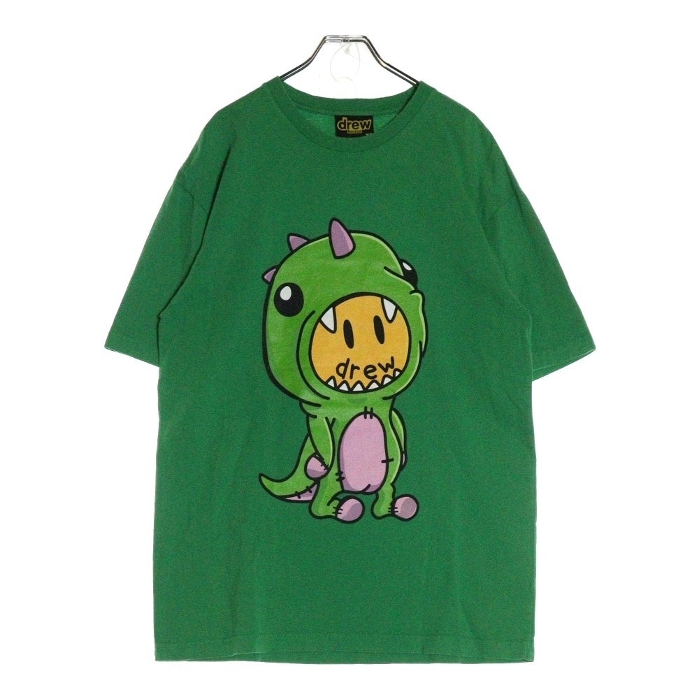 drew house(ドリューハウス) 21SS DINODREW SS TEE ディノドリュー フロントプリント クルーネック半袖Tシャツ カットソー グリーン