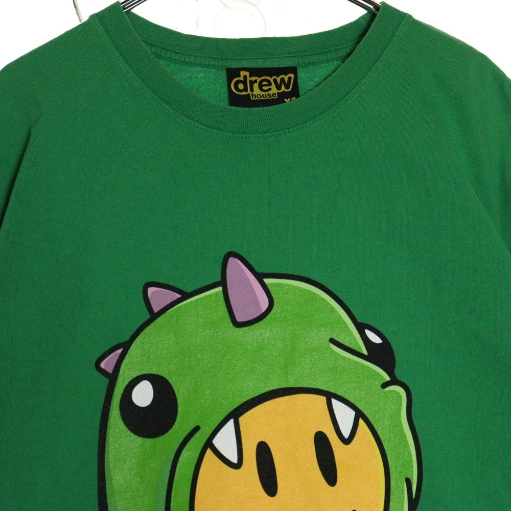 drew house(ドリューハウス) 21SS DINODREW SS TEE ディノドリュー フロントプリント クルーネック半袖Tシャツ カットソー グリーン