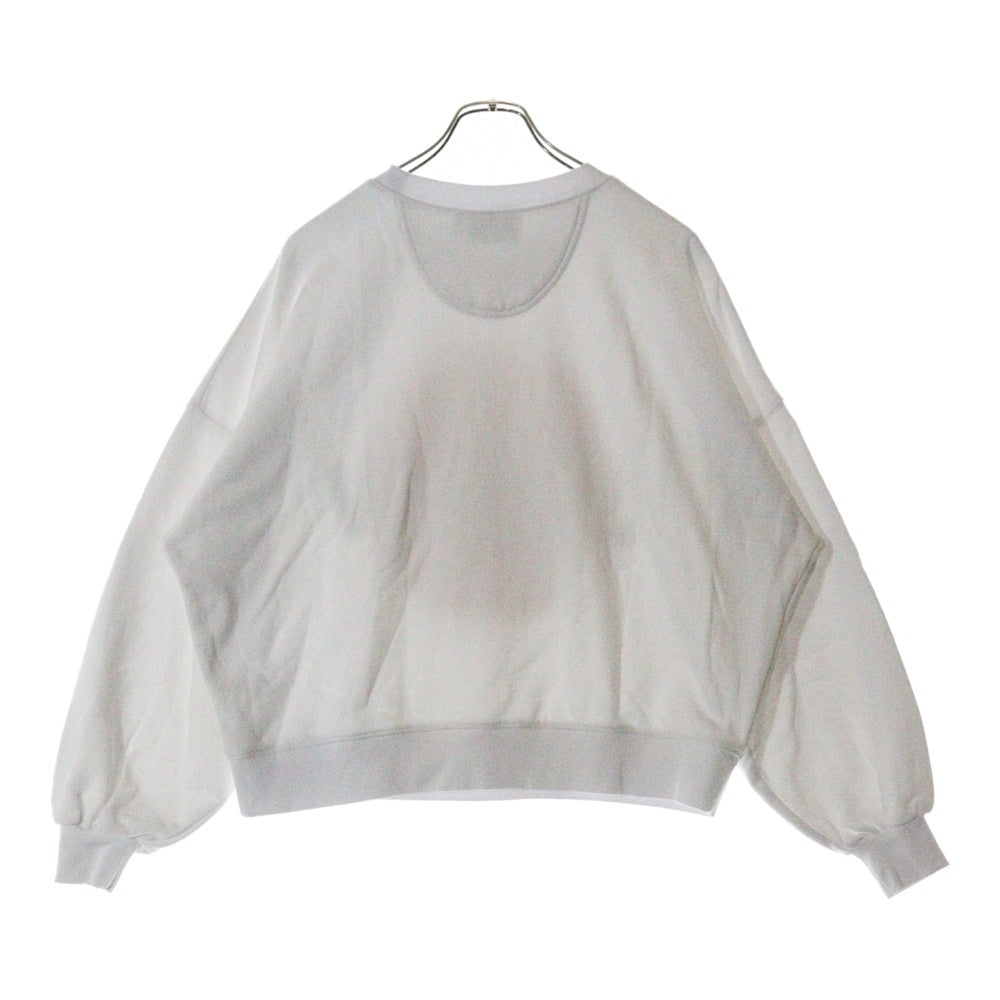 drew house(ドリューハウス) INFINITE JOY BOXY CREWNECK インフィニット フロントロゴプリント クルーネック スウェットトレーナー ホワイト/イエロー