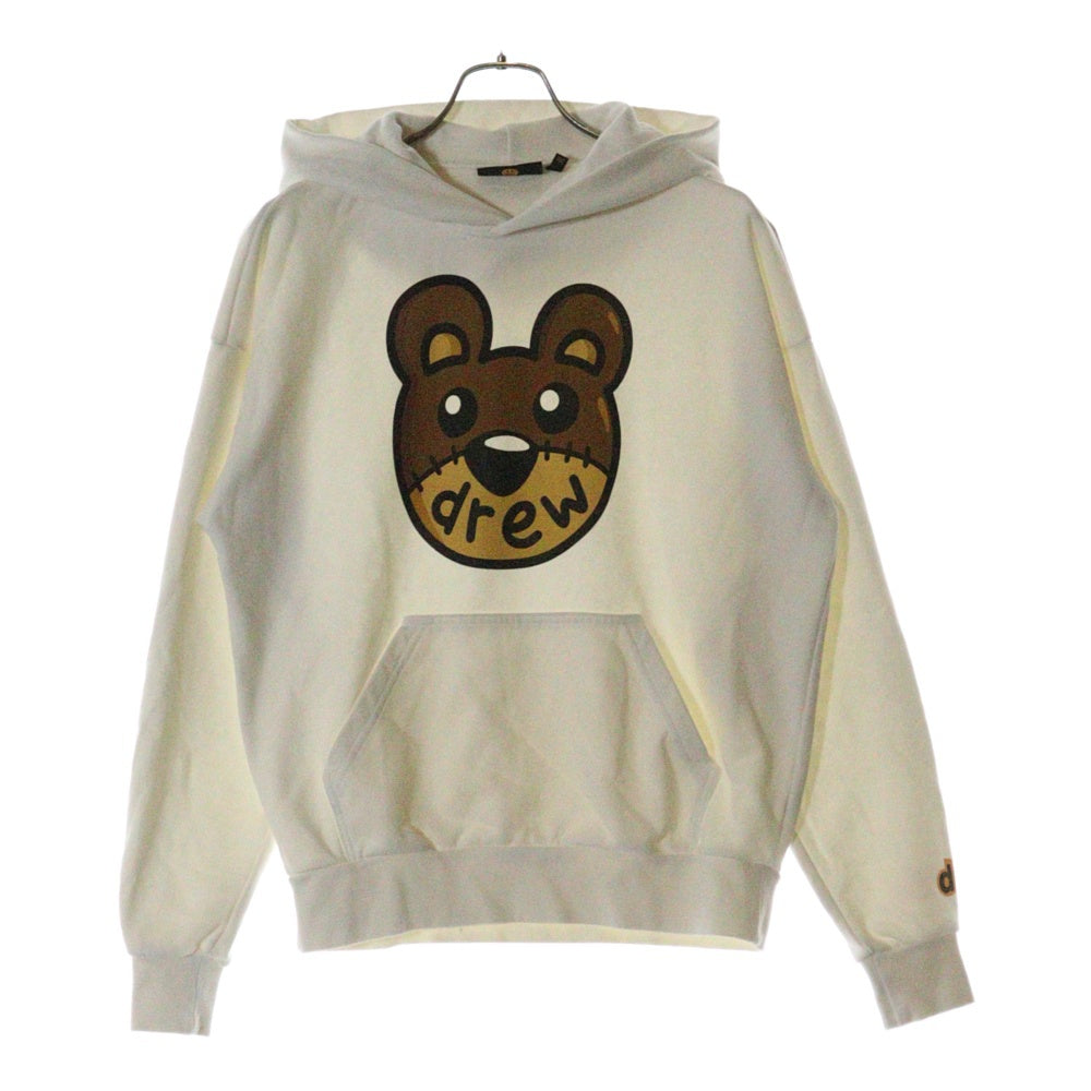 drew house(ドリューハウス) THEODREW HOODIE フロントプリント プルオーバー スウェットパーカー フーディ ホワイト/ブラウン