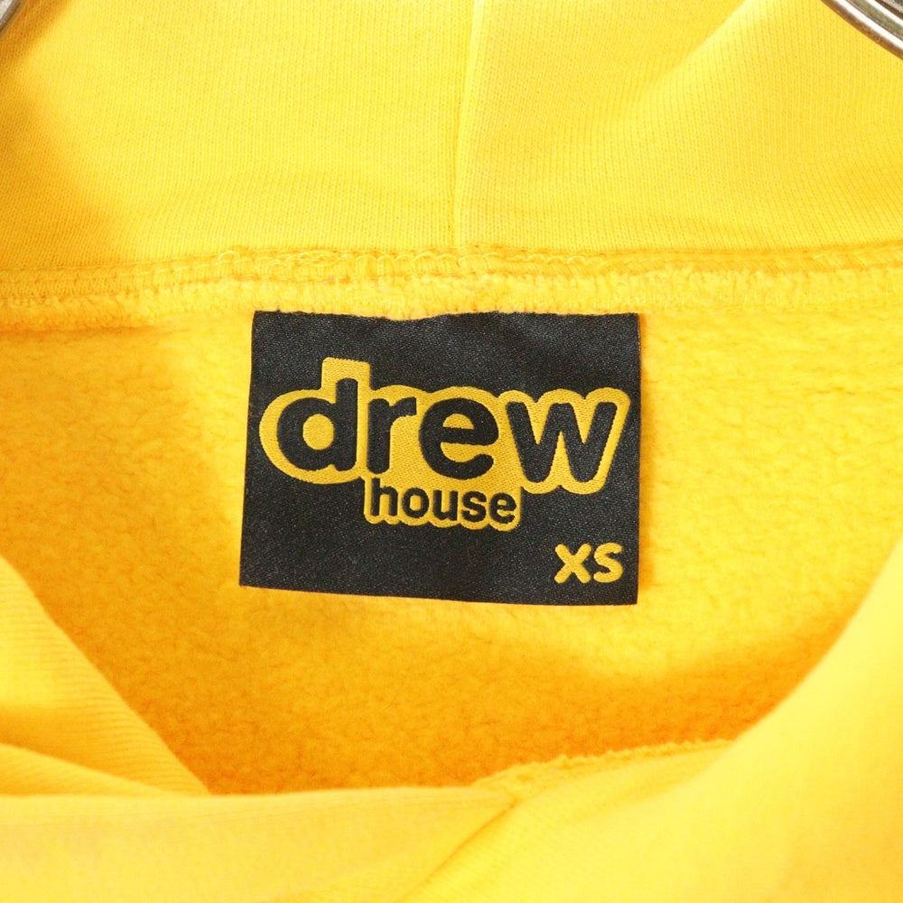 drew house(ドリューハウス) 21AW MASCOT HOODIE フロントマスコットロゴプリント プルオーバー スウェットパーカー フーディ イエロー