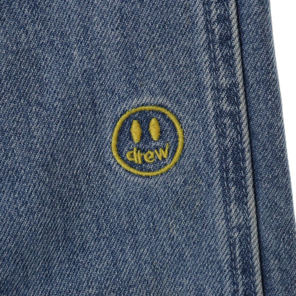 drew house(ドリューハウス) 21SS WIND LEG JEAN ヴィンテージ加工 ボタンフライ デニムパンツ ジーンズ インディゴ