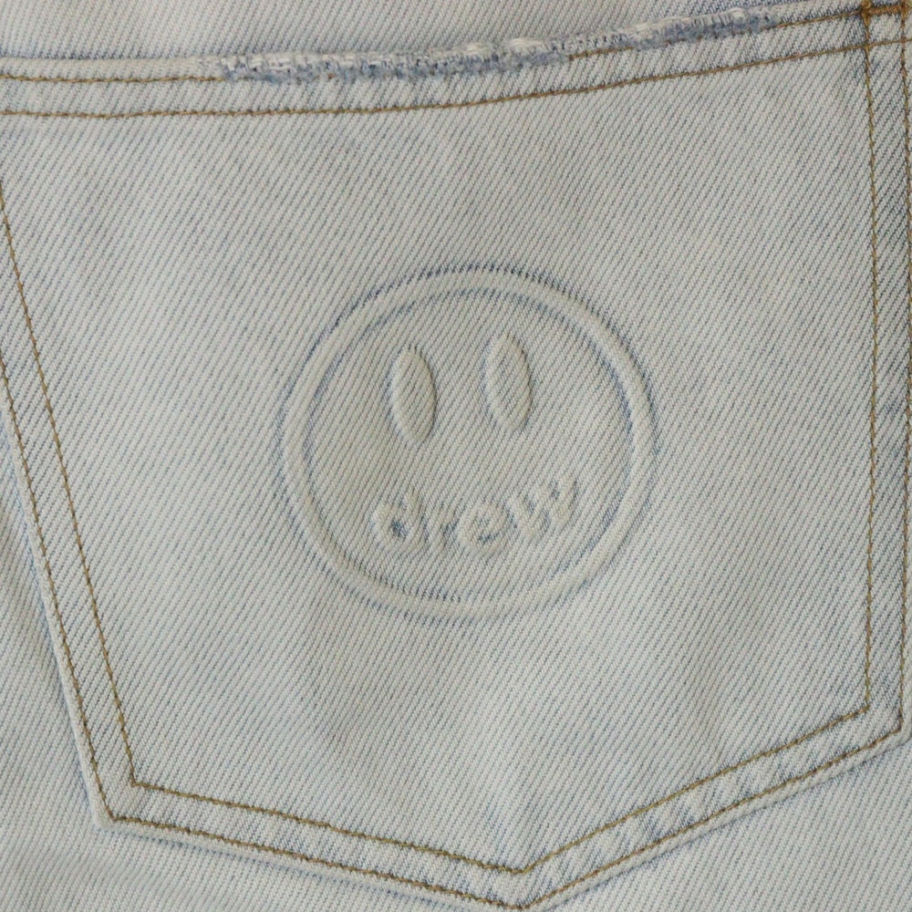 drew house(ドリューハウス) 21SS WIND LEG JEAN ヴィンテージ加工 ボタンフライ デニムパンツ ジーンズ ブルー