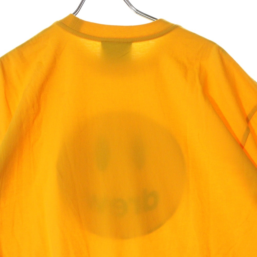 drew house(ドリューハウス) マスコット フロントロゴプリント クルーネック半袖Tシャツ カットソー イエロー