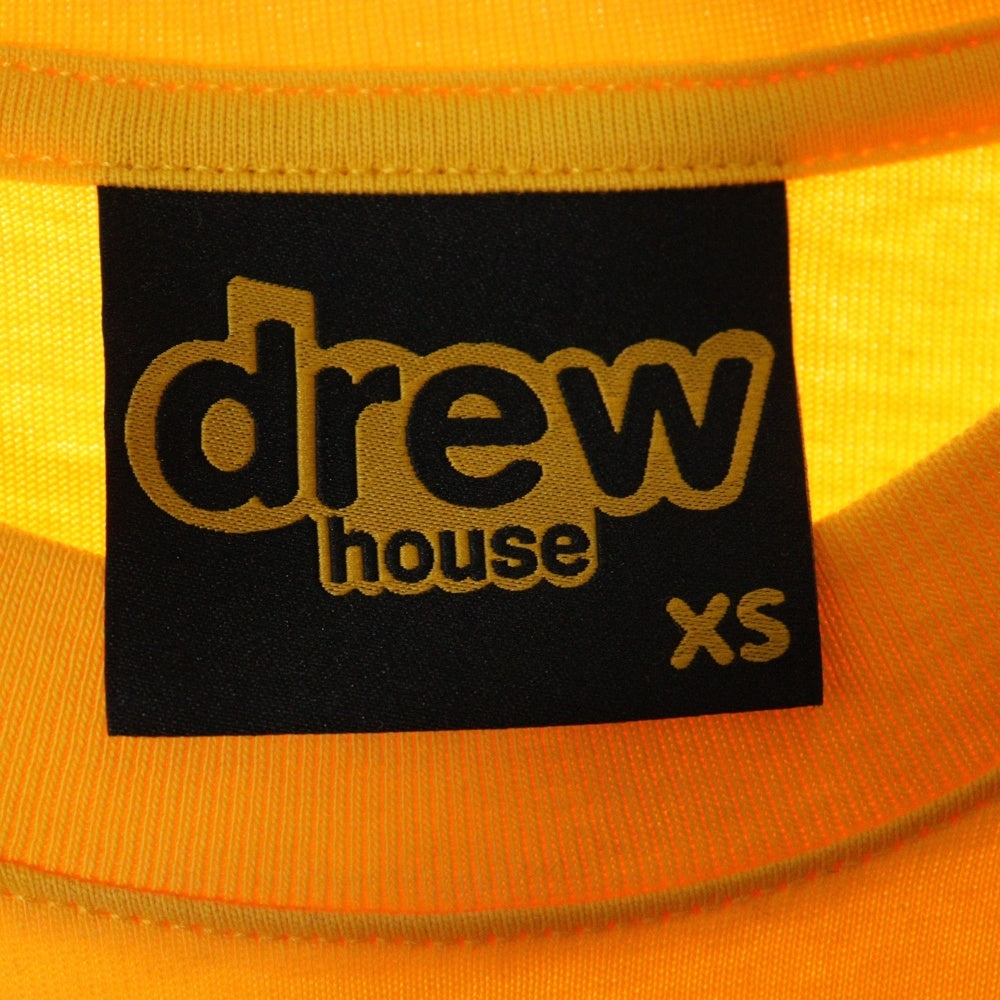 drew house(ドリューハウス) マスコット フロントロゴプリント クルーネック半袖Tシャツ カットソー イエロー