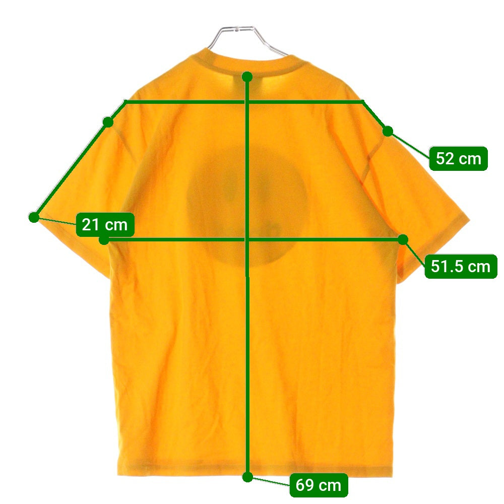 drew house(ドリューハウス) マスコット フロントロゴプリント クルーネック半袖Tシャツ カットソー イエロー